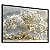 Quadro Decorativo Árvore Da Vida Flores Brancas Caule Dourado Natureza - Imagem 1