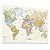 Quadro  Decorativo Mapa Mundi Países Continentes Nomes - Imagem 3