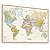 Quadro  Decorativo Mapa Mundi Países Continentes Nomes - Imagem 4