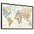 Quadro  Decorativo Mapa Mundi Países Continentes Nomes - Imagem 2