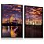 Quadro Decorativo Pier Santa Mônica Los Angeles Cidades Roda Gigante Praia Mar Por do Sol Kit 2 - Imagem 1