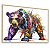 Quadro Decorativo Urso De Wall Street Negócios Grafite Colorido - Imagem 4