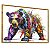 Quadro Decorativo Urso De Wall Street Negócios Grafite Colorido - Imagem 5