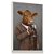 Quadro Decorativo Boi Bebendo Drink Animal Arte Usando Terno - Imagem 3