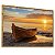 Quadro Decorativo Praia Barco Sunset  Boat Paisagem Mar Pôr do Sol - Imagem 4