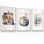 Quadro Costura Máquina Agulha Tesoura Atelier Alfineteiro Costureira Tons Azuis Kit 3 Quadros - Imagem 1