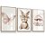 Quadro Decorativo Infantil Borboleta Coelho Cogumelo Flores Rosas Kit 3 Quadros - Imagem 2