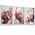 Quadro Decorativo Moderno Flores Delicadas Tons Rosa Natureza Kit 3 Quadros - Imagem 1
