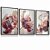 Quadro Decorativo Moderno Flores Delicadas Tons Rosa Natureza Kit 3 Quadros - Imagem 4