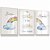Quadro Decorativo Infantil Nuvem Irmãos Frase Arco- Íris Kit 3 Quadros - Imagem 1