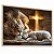 Quadro Decorativo Leão Ovelha Religioso Jesus Fé Religião - Imagem 6