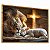 Quadro Decorativo Leão Ovelha Religioso Jesus Fé Religião - Imagem 4