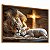 Quadro Decorativo Leão Ovelha Religioso Jesus Fé Religião - Imagem 2