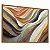 Quadro Decorativo Abstrato Laranja Branco Azul Ondas Clean - Imagem 3