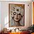 Quadro Decorativo Mulher Flores Cabeça Sardas Woman Fashion - Imagem 1