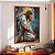Quadro Decorativo Jesus Orando Efeito Pintura Tons Azul Religião - Imagem 2