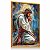 Quadro Decorativo Jesus Orando Efeito Pintura Tons Azul Religião - Imagem 4