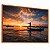 Quadro Decorativo Pescador Natureza Sol Mar Rio Paisagem - Imagem 2