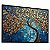 Quadro Decorativo Árvore da Vida Tom Azul Folhas Douradas Natureza - Imagem 6