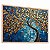Quadro Decorativo Árvore da Vida Tom Azul Folhas Douradas Natureza - Imagem 4