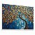 Quadro Decorativo Árvore da Vida Tom Azul Folhas Douradas Natureza - Imagem 3