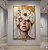 Quadro Decorativo Mulher Flores Cabeça Sardas Woman Fashion - Imagem 1