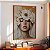 Quadro Decorativo Mulher Flores Cabeça Sardas Woman Fashion - Imagem 5