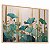 Quadro Decorativo Flores Tons Verde Dourado Delicadas Lótus Pintura - Imagem 5