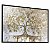 Quadro Decorativo Árvore da Vida Folhas Douradas com Brancas Delicadas - Imagem 6