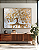 Quadro Decorativo Árvore da Vida Folhas Douradas com Brancas Delicadas - Imagem 1