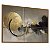 Quadro Decorativo Abstrato Geométrico Círculos Preto Cinza Ondas Clean - Imagem 3