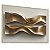 Quadro Decorativo Abstrato Gold Tons Dourado Curvas Linhas Ondas - Imagem 6