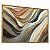 Quadro Decorativo Abstrato Laranja Branco Azul Ondas Clean - Imagem 3