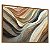 Quadro Decorativo Abstrato Laranja Branco Azul Ondas Clean - Imagem 6