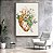 Quadro Decorativo Anatomia do Coração Medicina Consultório Flores Tons Verdes - Imagem 1