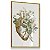 Quadro Decorativo Anatomia do Coração Medicina Consultório Flores Tons Verdes - Imagem 3