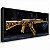 Quadro Decorativo Arma Decoração Ak-47 Gold- br 103x53 - Imagem 1