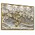 Quadro Decorativo Árvore da Vida Flores Brancas Caule Dourado Oriental - Imagem 3