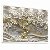 Quadro Decorativo Árvore da Vida Flores Brancas Caule Dourado Oriental - Imagem 5
