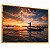 Quadro Decorativo Pescador Pescaria Natureza Rio Por do Sol Entardecer - Imagem 4