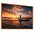 Quadro Decorativo Pescador Pescaria Natureza Rio Por do Sol Entardecer - Imagem 3