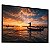 Quadro Decorativo Pescador Pescaria Natureza Rio Por do Sol Entardecer - Imagem 2