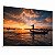 Quadro Decorativo Pescador Pescaria Natureza Rio Por do Sol Entardecer - Imagem 5