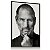 Quadro Decorativo Steve Jobs Preto e Branco Apple Informática Negócios - Imagem 2