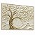 Quadro Decorativo Árvore da Vida Tons Dourado e Branco Efeito Textura - Imagem 3