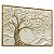 Quadro Decorativo Árvore da Vida Tons Dourado e Branco Efeito Textura - Imagem 4