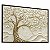 Quadro Decorativo Árvore da Vida Tons Dourado e Branco Efeito Textura - Imagem 6