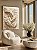 Quadro Decorativo Folhas Efeito 3D Folhagens Tons Claros Natureza - Imagem 1