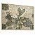 Quadro Decorativo Folhagem Tons de verde-sálvia Detalhes Dourados Costela de Adão - Imagem 3