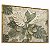 Quadro Decorativo Folhagem Tons de verde-sálvia Detalhes Dourados Costela de Adão - Imagem 4